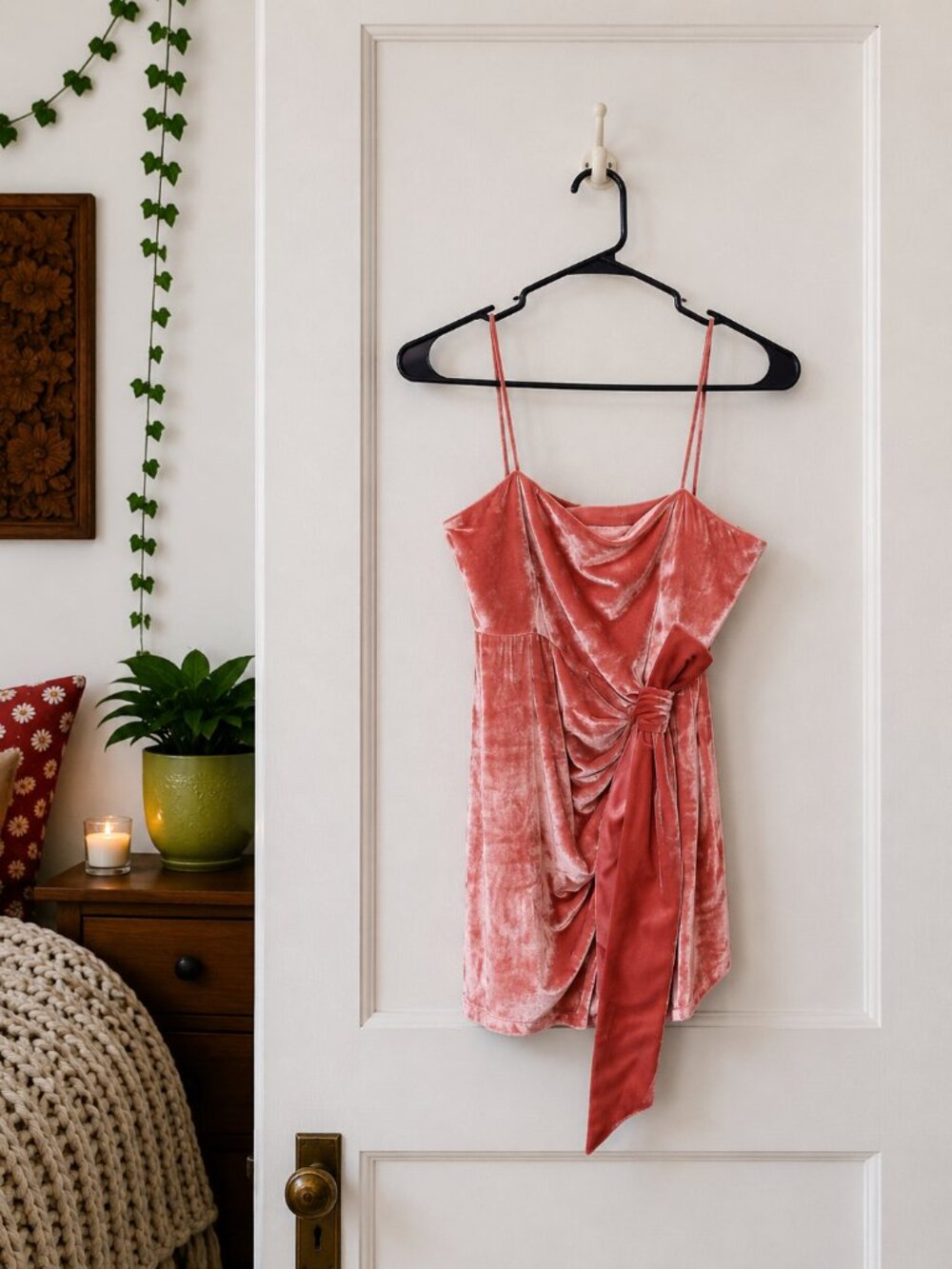 Cinq à Sept Kiki Velvet Sash Mini Dress NWT Pink Size 10